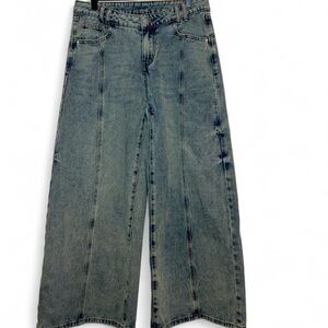 Cider “Dirty Wash” Wide Leg Panel Denim Jeans